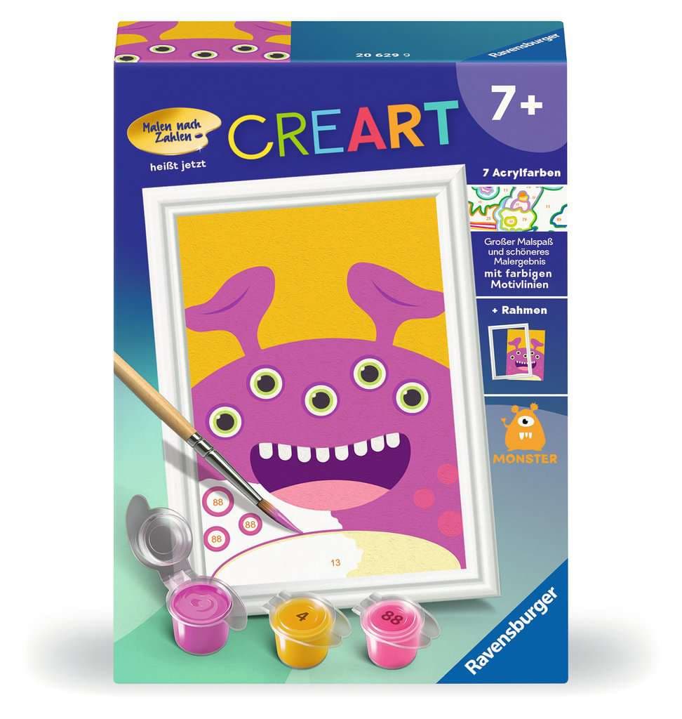 Produktbild Ravensburger Beschäftigung - CreArt, Malen nach Zahlen Kinder - Lila Monster 4 von 4