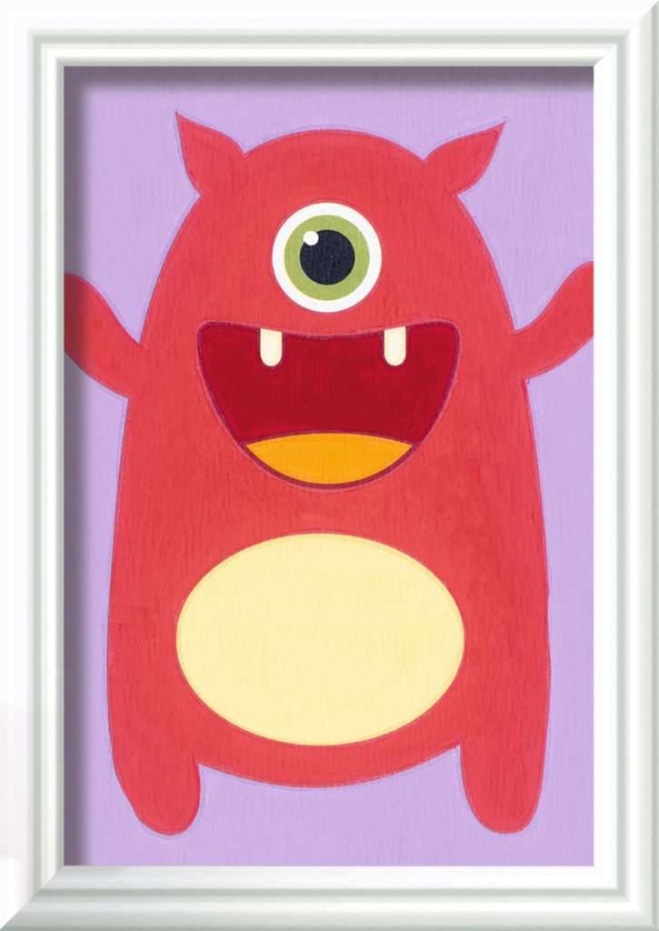 Ravensburger Beschäftigung - CreArt, Malen nach Zahlen Kinder - Rotes Monster