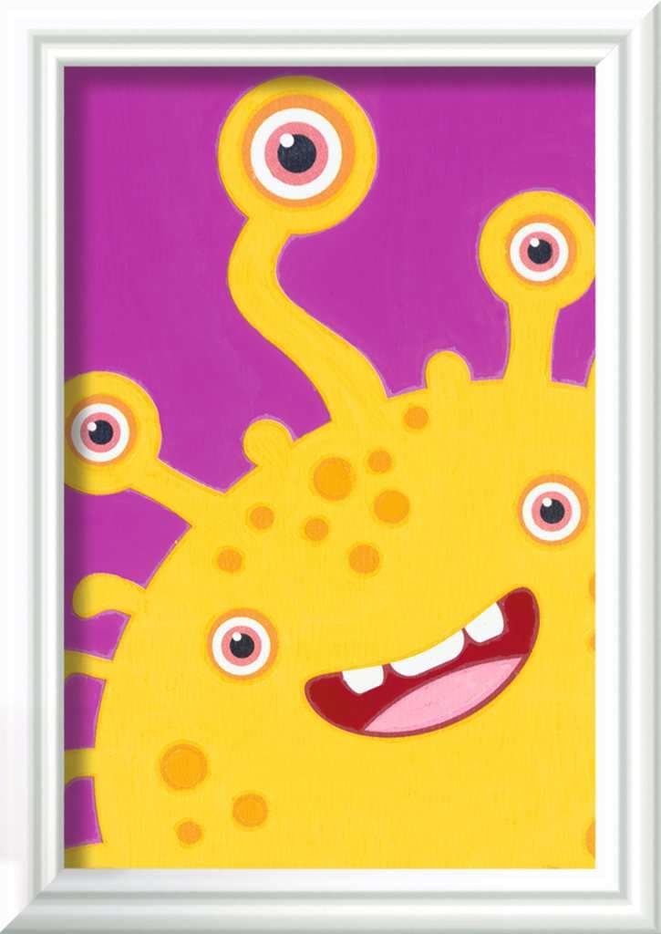 Ravensburger Beschäftigung - CreArt, Malen nach Zahlen Kinder - Gelbes Monster