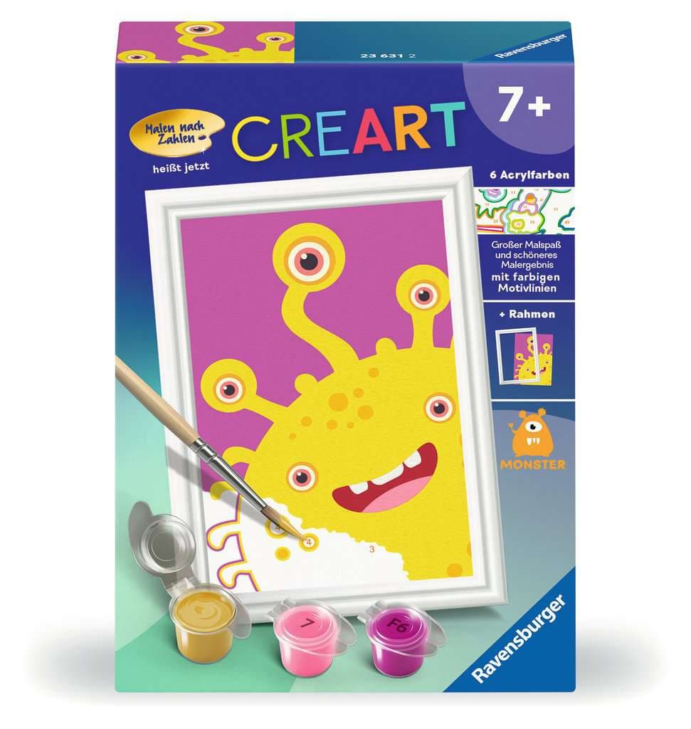 Produktbild Ravensburger Beschäftigung - CreArt, Malen nach Zahlen Kinder - Gelbes Monster 4 von 4