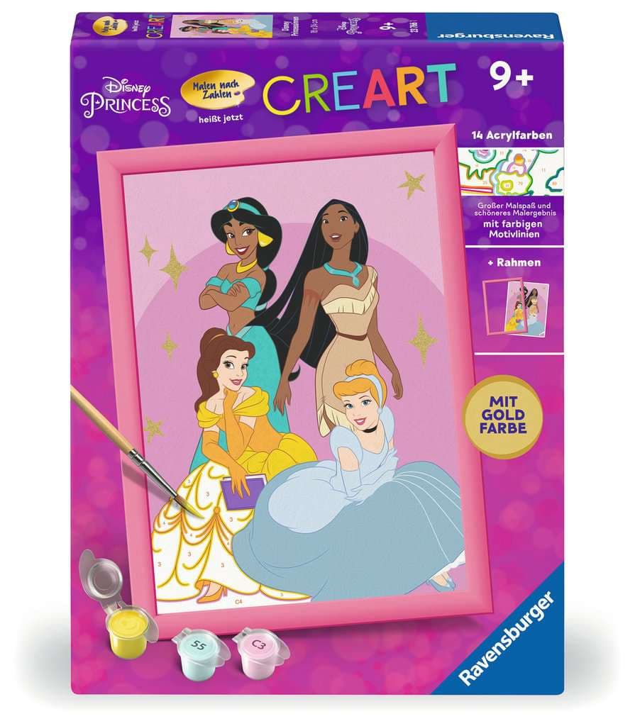 Produktbild Ravensburger Beschäftigung - CreArt, Malen nach Zahlen Kinder - Disney Prinzessinnen 4 von 4