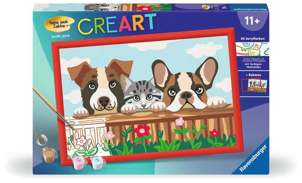 Produktbild Ravensburger Beschäftigung - CreArt, Malen nach Zahlen Kinder - Hunde und Katze 4 von 4