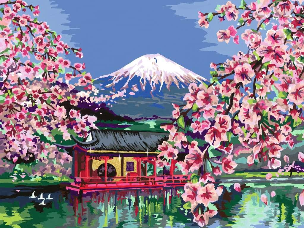 Ravensburger Beschäftigung - CreArt - Malen nach Zahlen 23914 - Japanese Cherry Blossom - ab 14 Jahren - Malen auf Leinwand