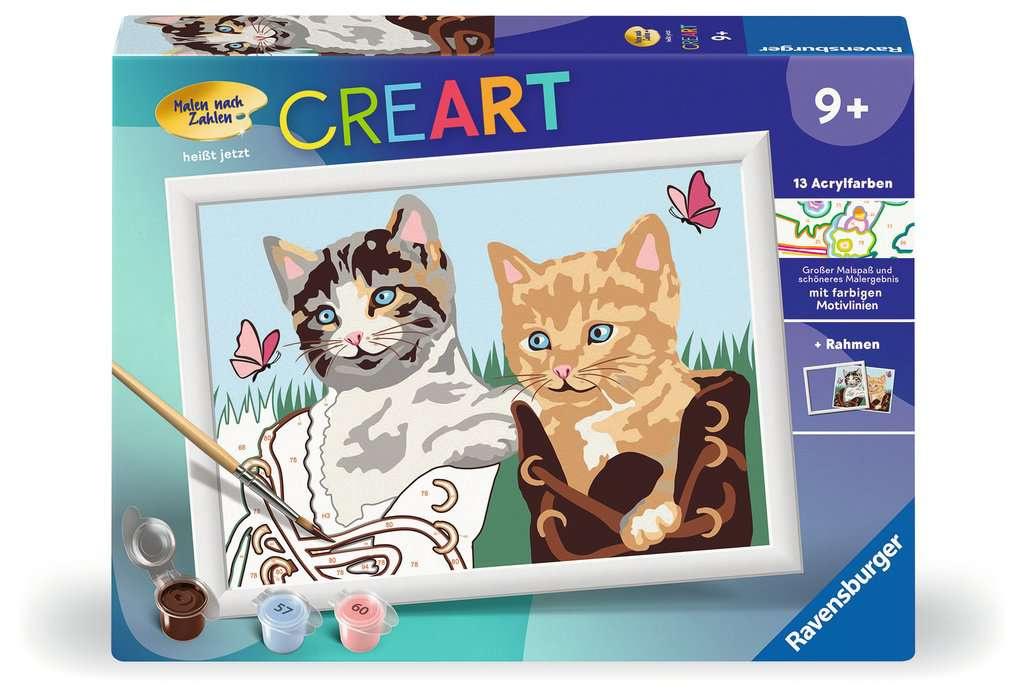 Ravensburger CreArt 23955 - Kätzchen im Schuh - Malen nach Zahlen für Kinder ab 9 Jahre