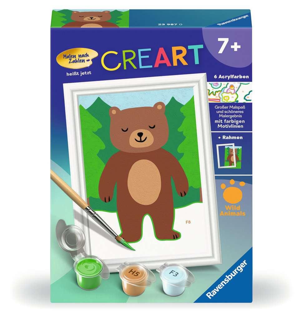 Ravensburger CreArt - Malen nach Zahlen 23987 - Kleiner Bär - ab 7 Jahren