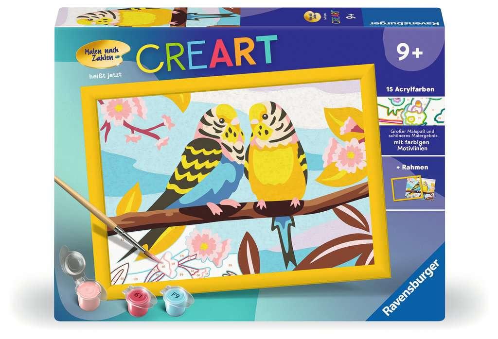 Ravensburger CreArt - Malen nach Zahlen 23994 - Bunte Wellensittiche - ab 9 Jahren