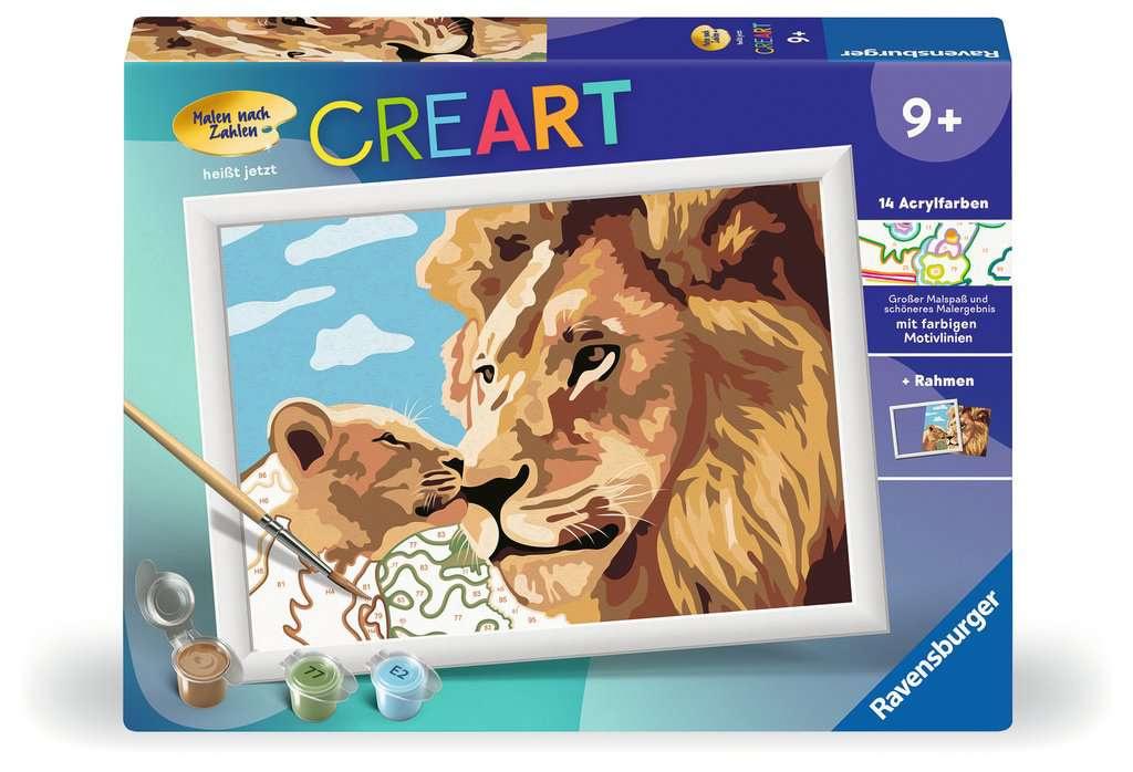 Ravensburger CreArt - Malen nach Zahlen 23995 - Löwe mit Baby - ab 9 Jahren