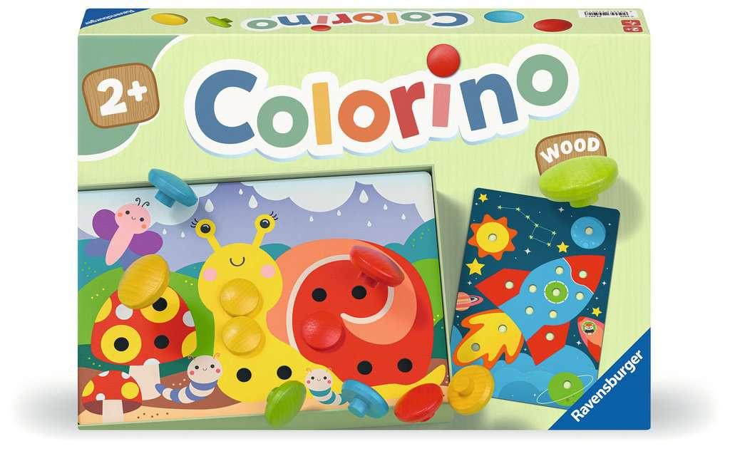 Ravensburger Spiel - Mein Holz-Colorino - Kinderspiel zum Farbenlernen, Steckspiel ohne Kunststoff mit Holzsteinen