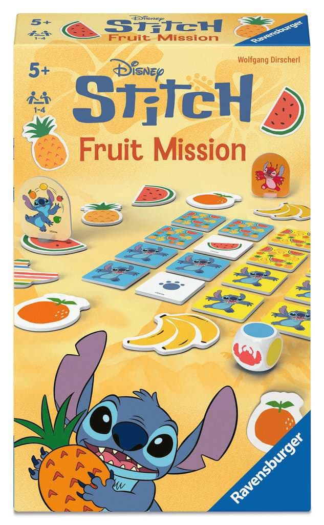 Ravensburger Spiel - Disney Stitch Fruit Mission - Reisespiel ab 5 Jahre