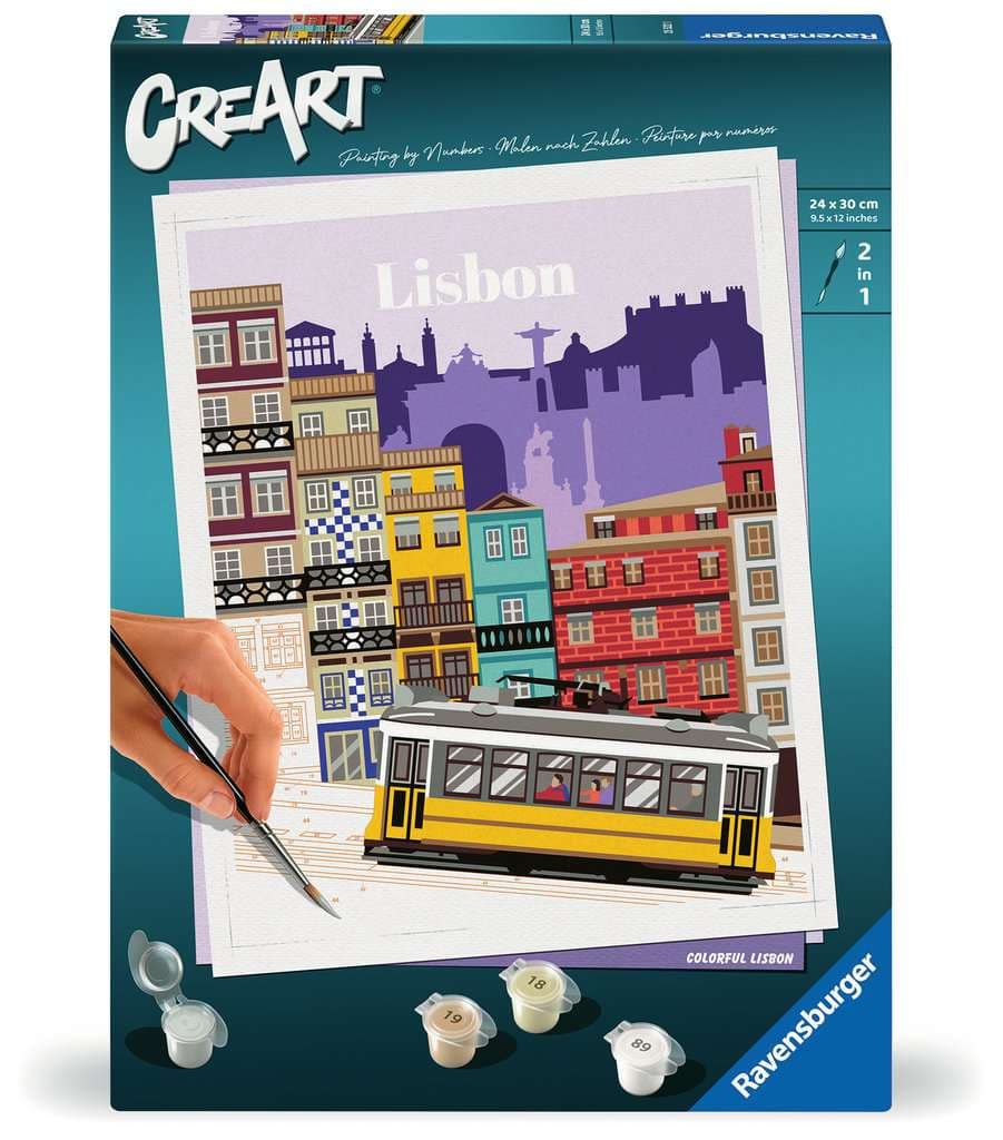 Ravensburger Beschäftigung - CreArt, Malen nach Zahlen Citys - Farbenfrohes Lissabon