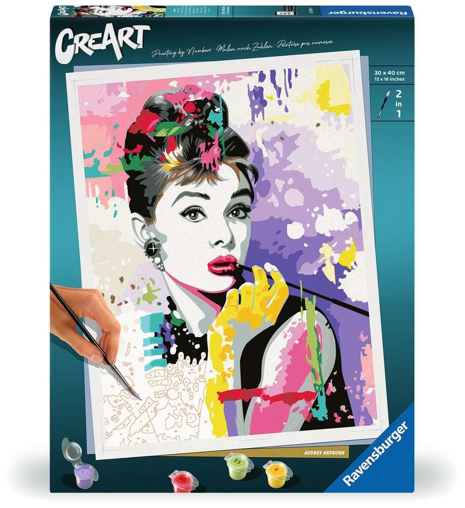 Ravensburger CreArt, Malen nach Zahlen Adults Premium - Audrey Hepburn