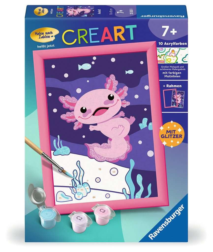Ravensburger CreArt - Malen nach Zahlen 25555 - Axolotl - ab 7 Jahren