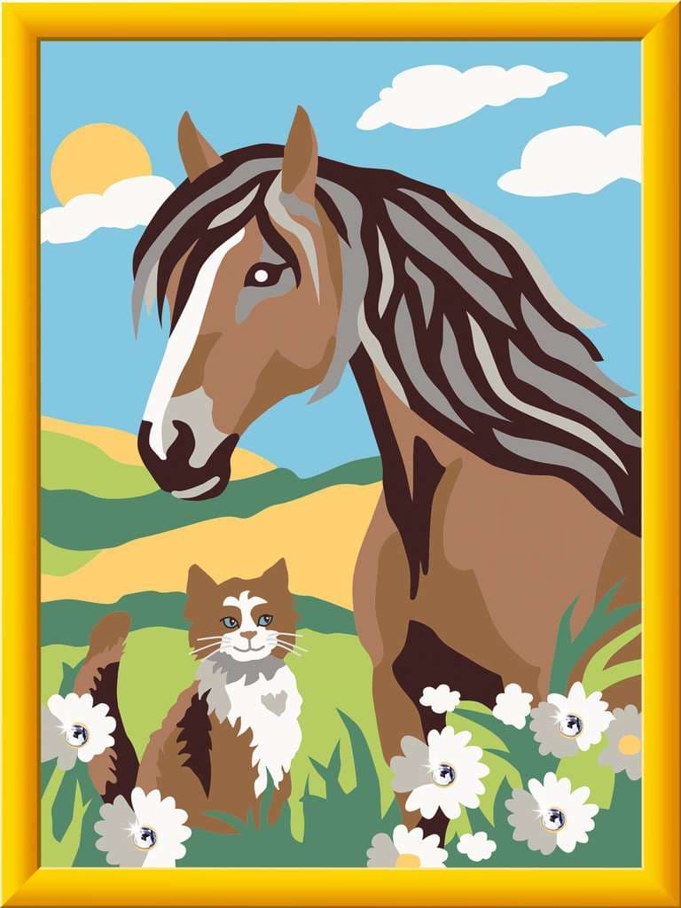 Produktbild Ravensburger CreArt, Malen nach Zahlen Kinder - Pferd und Kätzchen 4 von 4