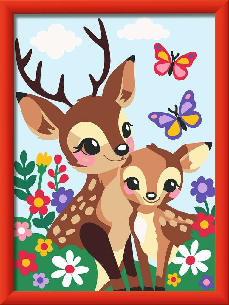 Produktbild Ravensburger CreArt, Malen nach Zahlen Kinder - Fröhliche Hirsche 4 von 4