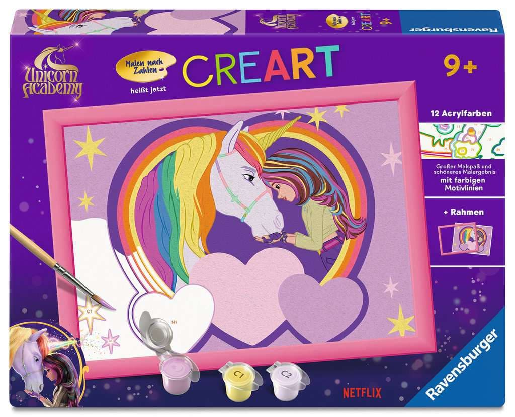 Produktbild Ravensburger Beschäftigung - CreArt, Malen nach Zahlen Kinder Unicorn Academy - Sophia & Wildstar 4 von 4