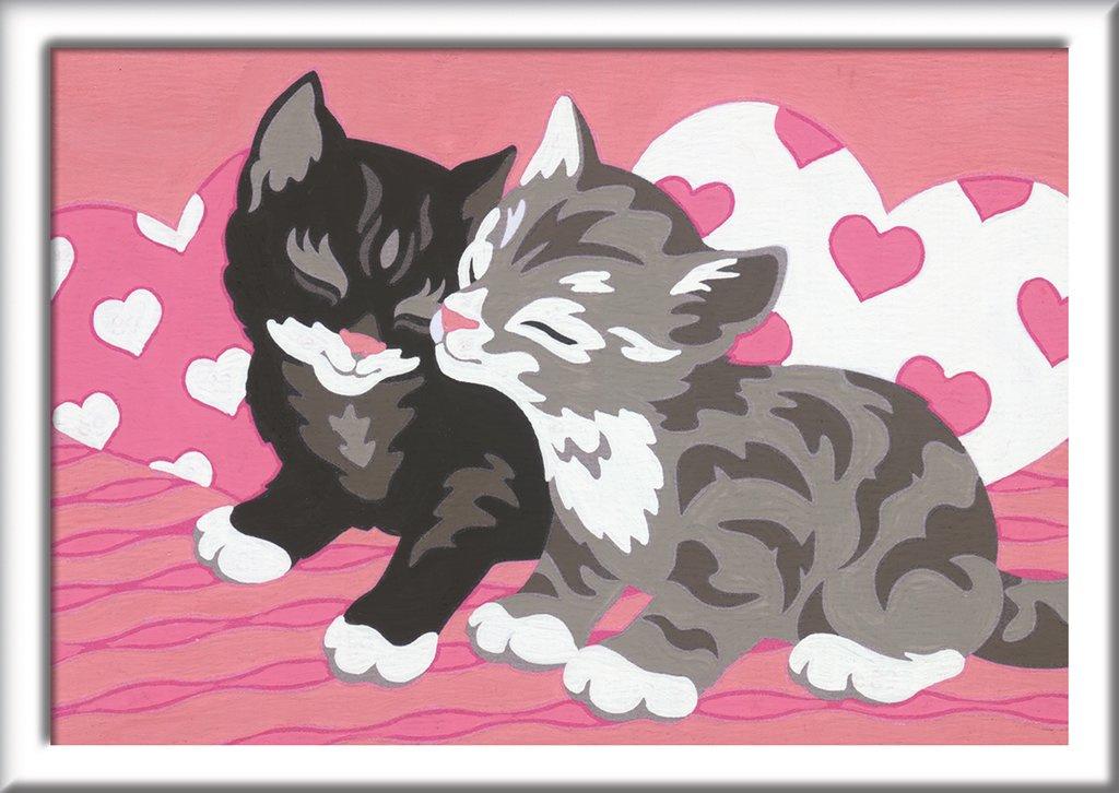 Ravensburger Beschäftigung - CreArt - Malen nach Zahlen  28467 - Kuschelkatzen - Kinder ab 7 Jahren