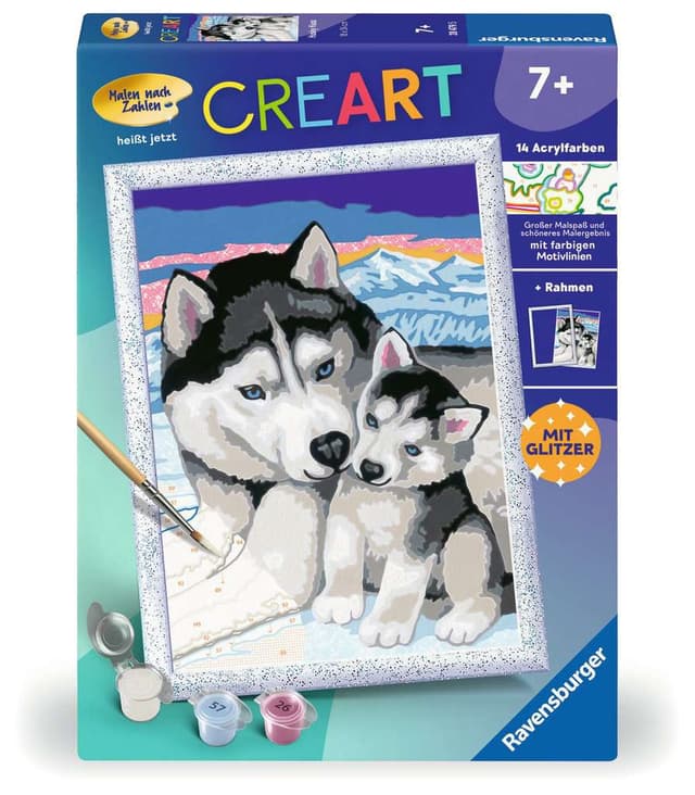 Ravensburger Beschäftigung - CreArt - Malen nach Zahlen 28479 - Husky