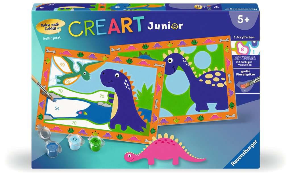 Produktbild Ravensburger Beschäftigung - CreArt, Malen nach Zahlen Junior - Land der Dinosaurier 4 von 4