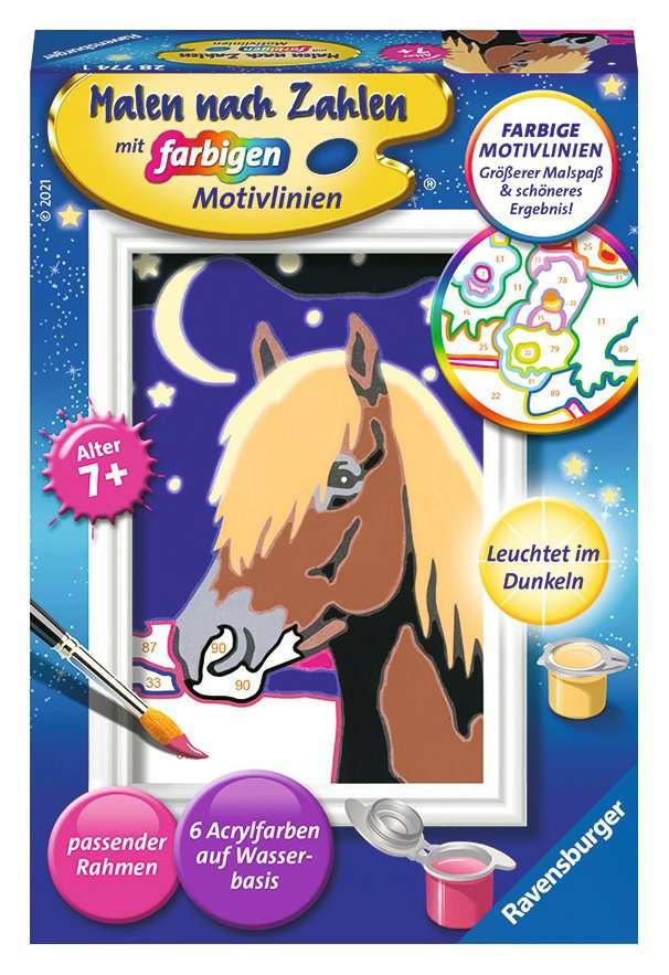Ravensburger Beschäftigung - Malen nach Zahlen - 28774 - Treues Pferd – Kinder ab 7 Jahren