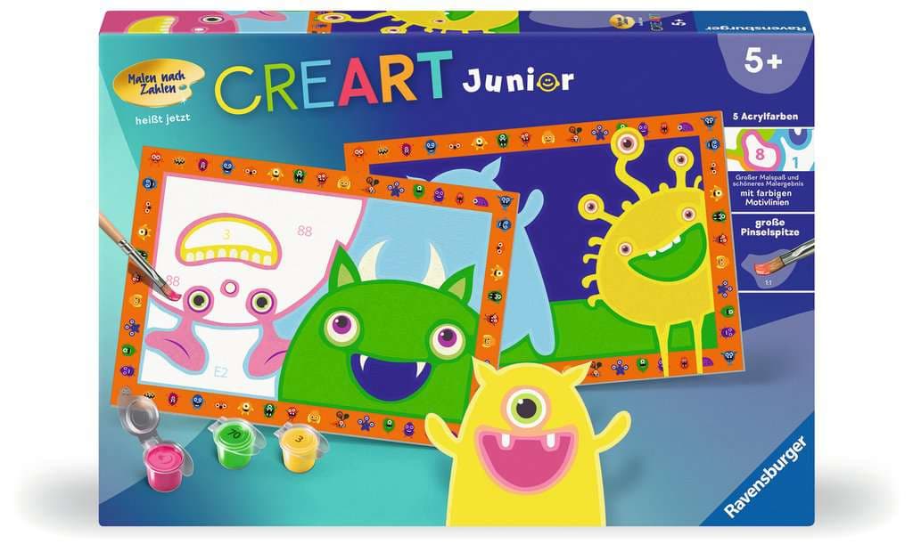 Produktbild Ravensburger Beschäftigung - CreArt, Malen nach Zahlen Junior - Lustige Monster 2 von 4