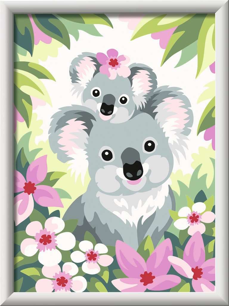 Ravensburger Beschäftigung - CreArt, Malen nach Zahlen Kinder - Süße Koalas