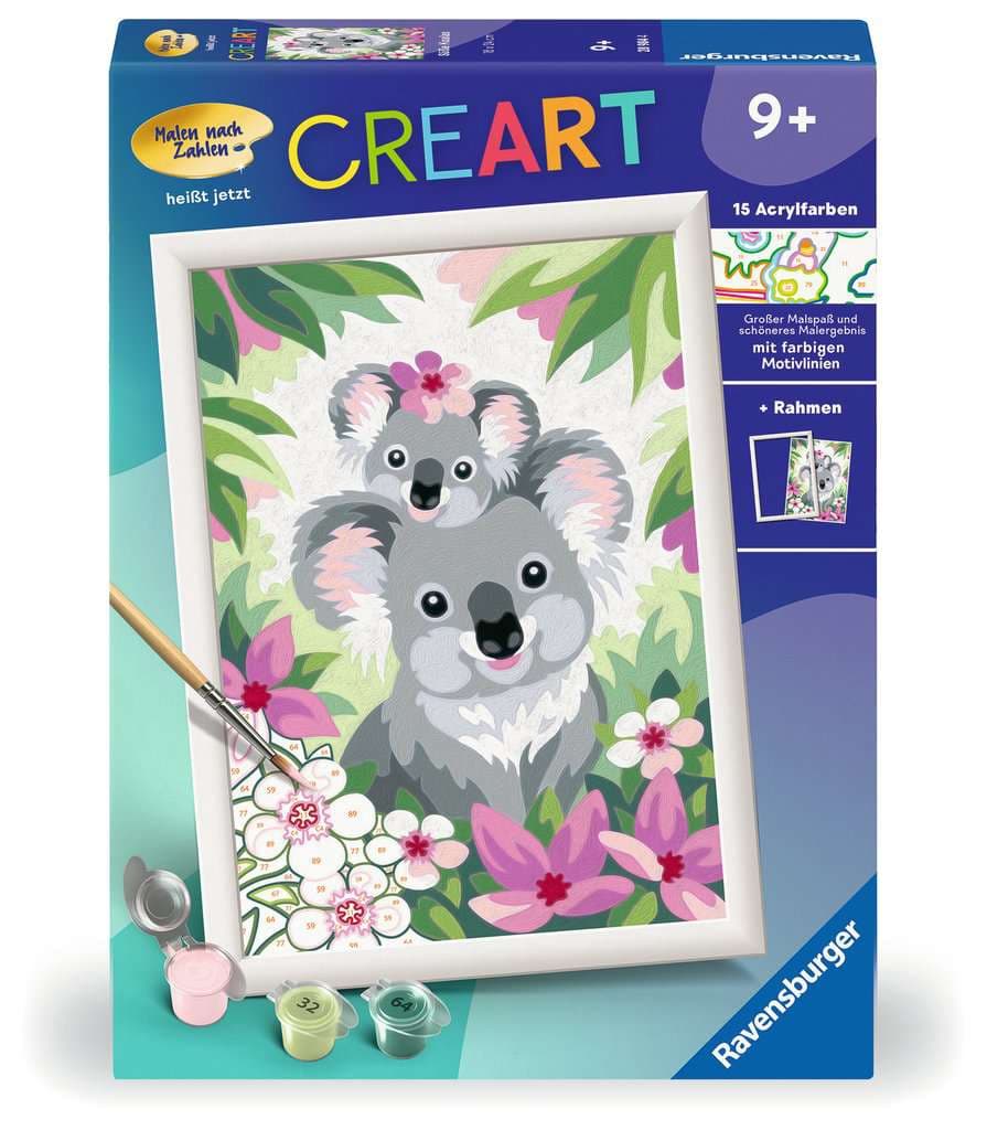 Produktbild Ravensburger Beschäftigung - CreArt, Malen nach Zahlen Kinder - Süße Koalas 4 von 4