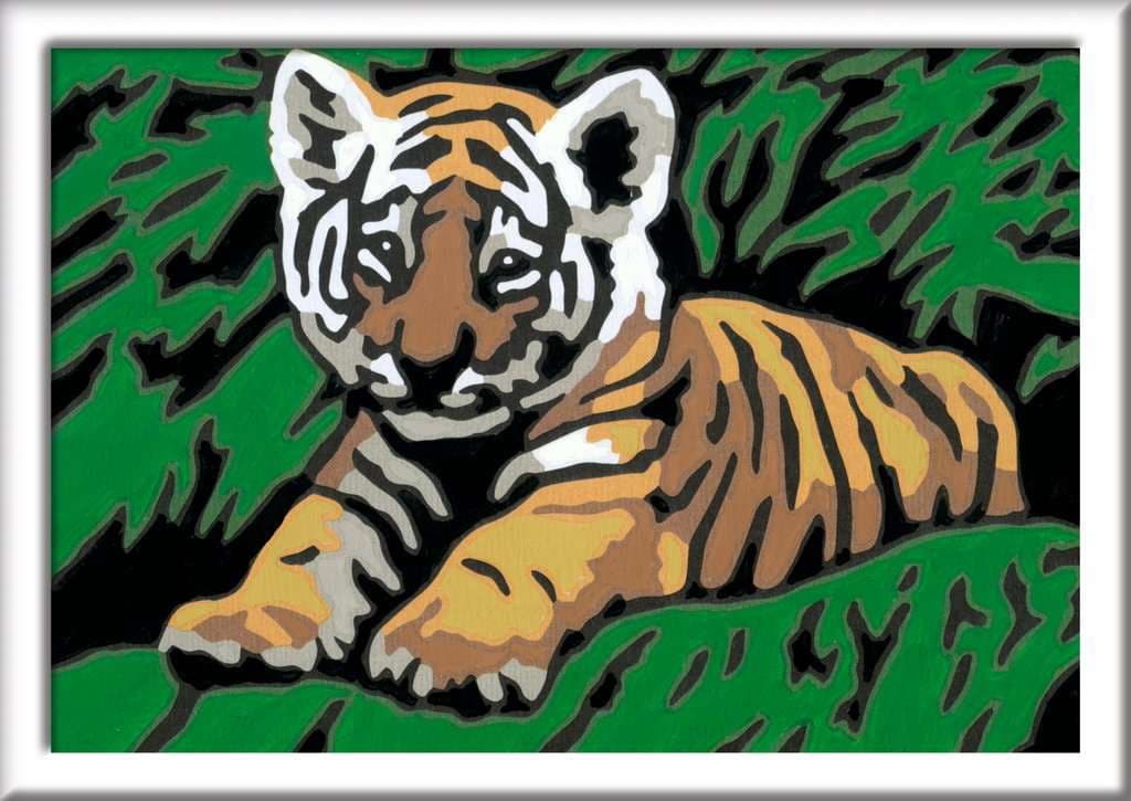 Ravensburger Beschäftigung - CreArt, Malen nach Zahlen Kinder - Süßer Tiger