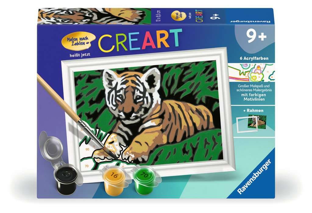 Produktbild Ravensburger Beschäftigung - CreArt, Malen nach Zahlen Kinder - Süßer Tiger 2 von 2