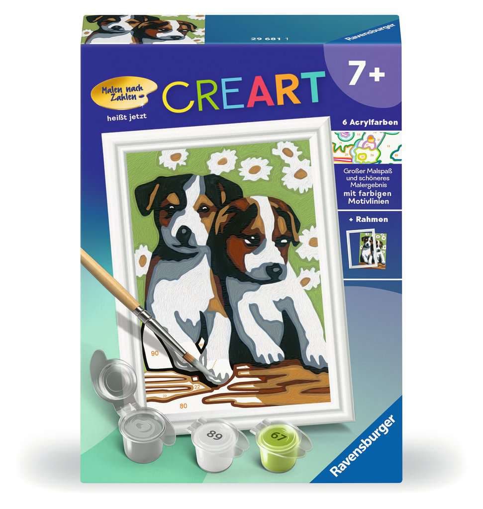 Produktbild Ravensburger Beschäftigung - CreArt - Malen nach Zahlen  29681 - Süße Welpen - Kinder ab 7 Jahren 2 von 2