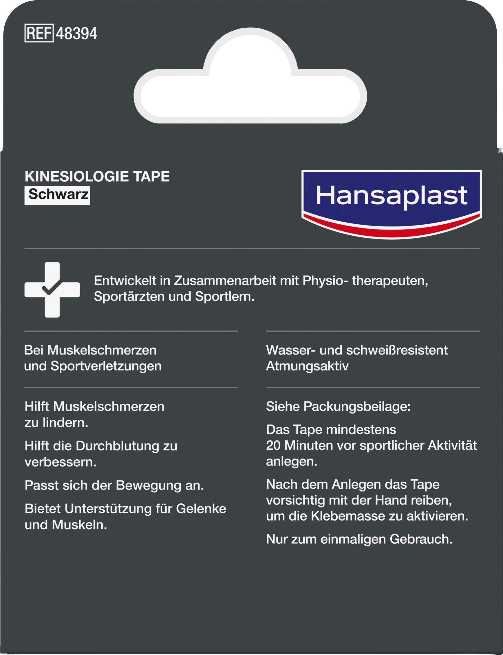 Produktbild Hansaplast Kinesiologie Tape schwarz 2 von 3