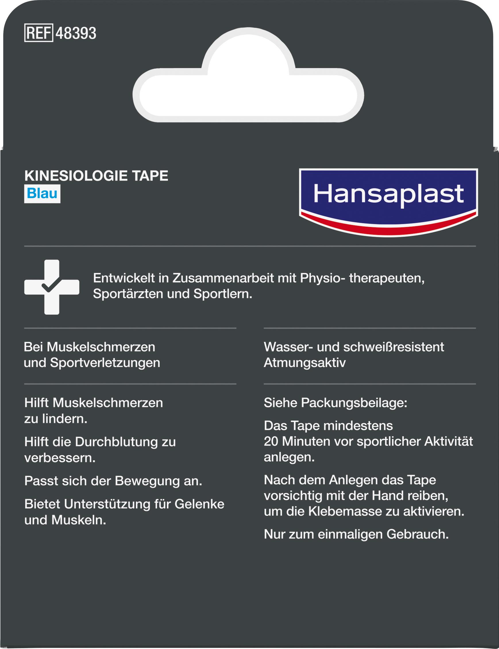 Produktbild Hansaplast Kinesiologie Tape Blau 2 von 4