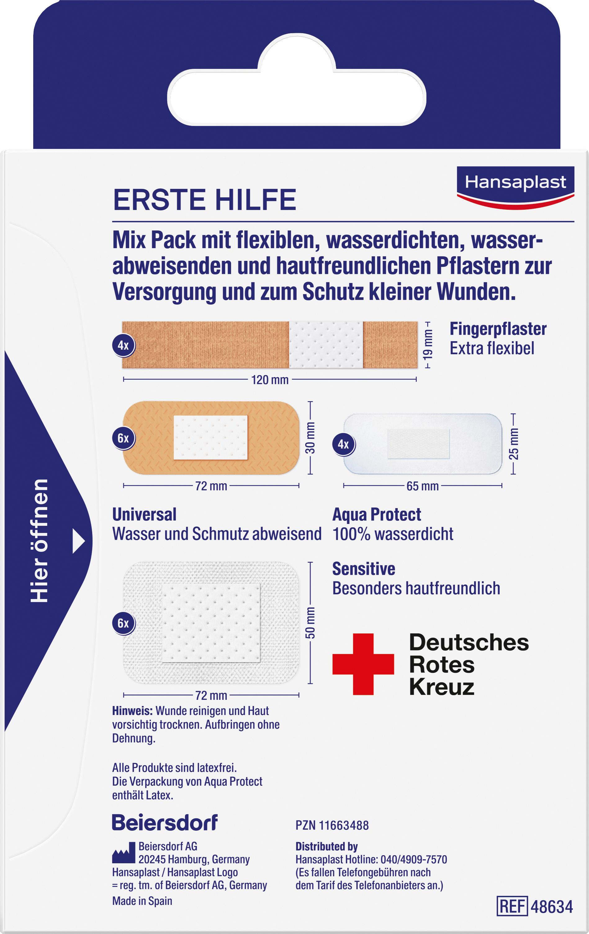 Produktbild Hansaplast Erste Hilfe Pflaster Mix-Pack 2 von 3
