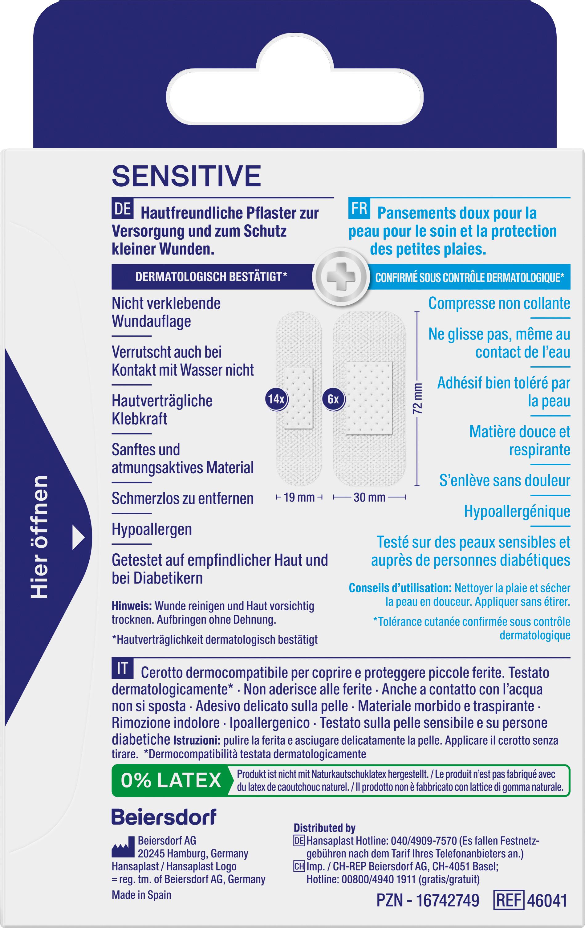 Produktbild Hansaplast Sensitive Pflaster 2 von 5