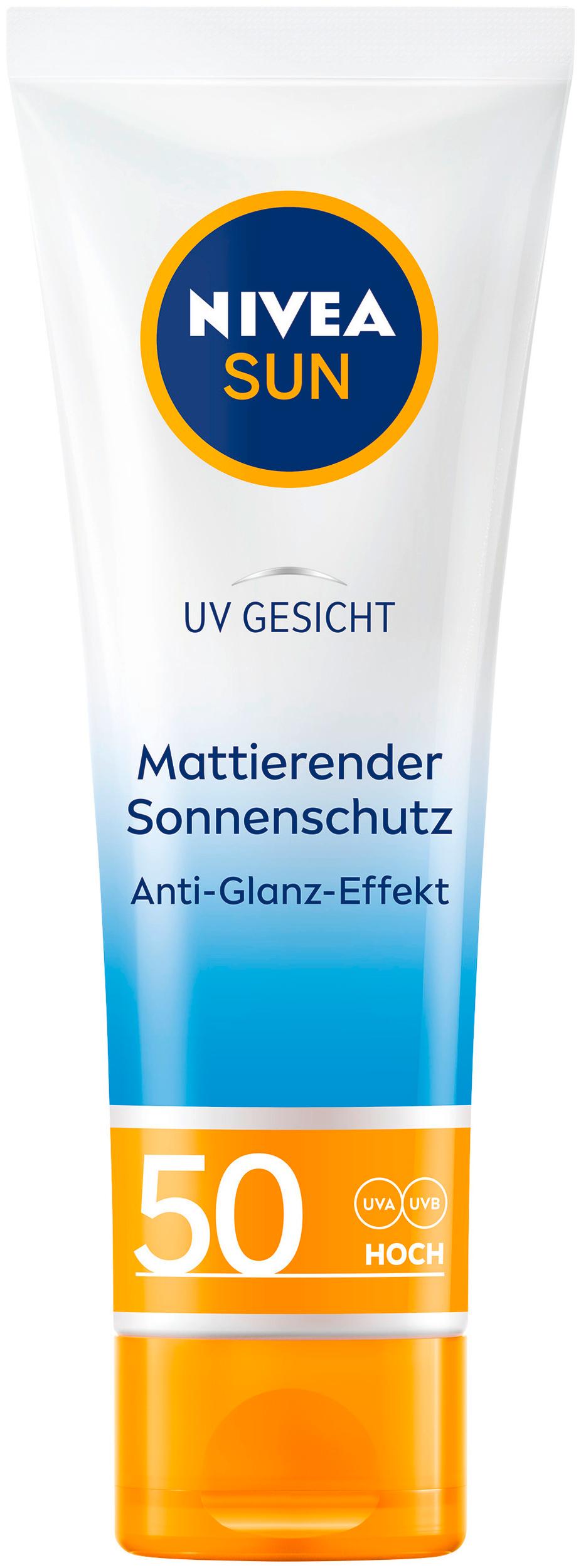 NIVEA SUN mattierender Sonnenschutz Anti-Glanz-Effekt LSF50
