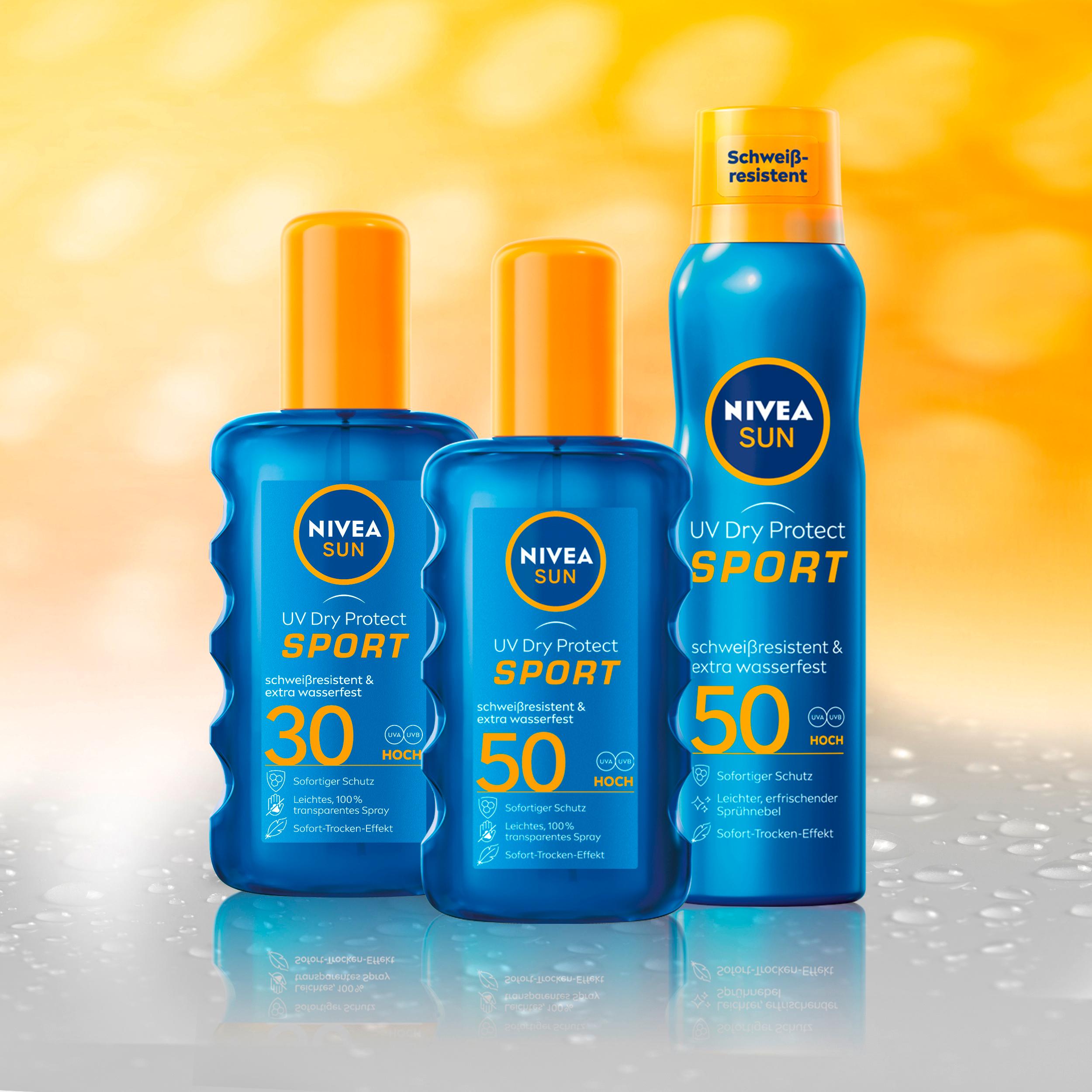 Produktbild NIVEA Sun UV Dry Protect Sport Transparentes Spray LSF 50 3 von 6