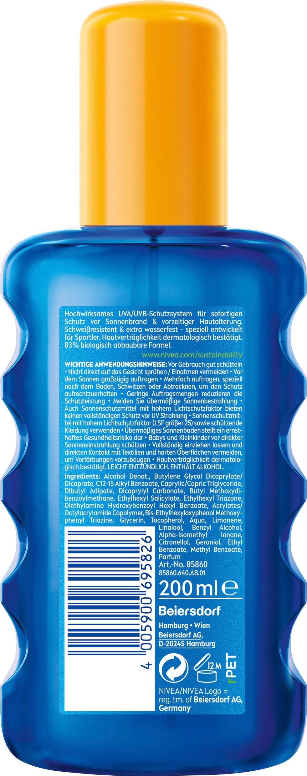 Produktbild NIVEA Sun UV Dry Protect Sport Transparentes Spray LSF 50 2 von 6
