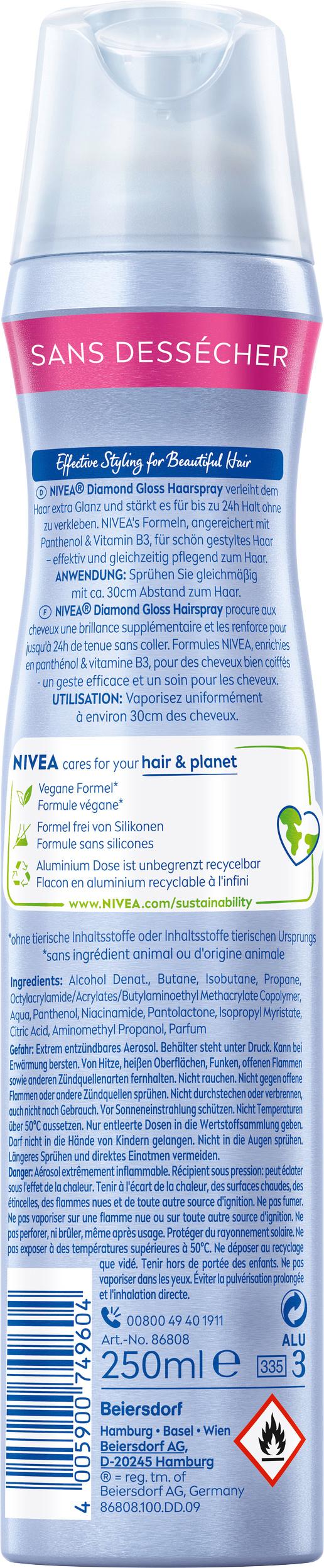 Produktbild NIVEA Diamant Glanz Haarspray Extra Stark 2 von 6