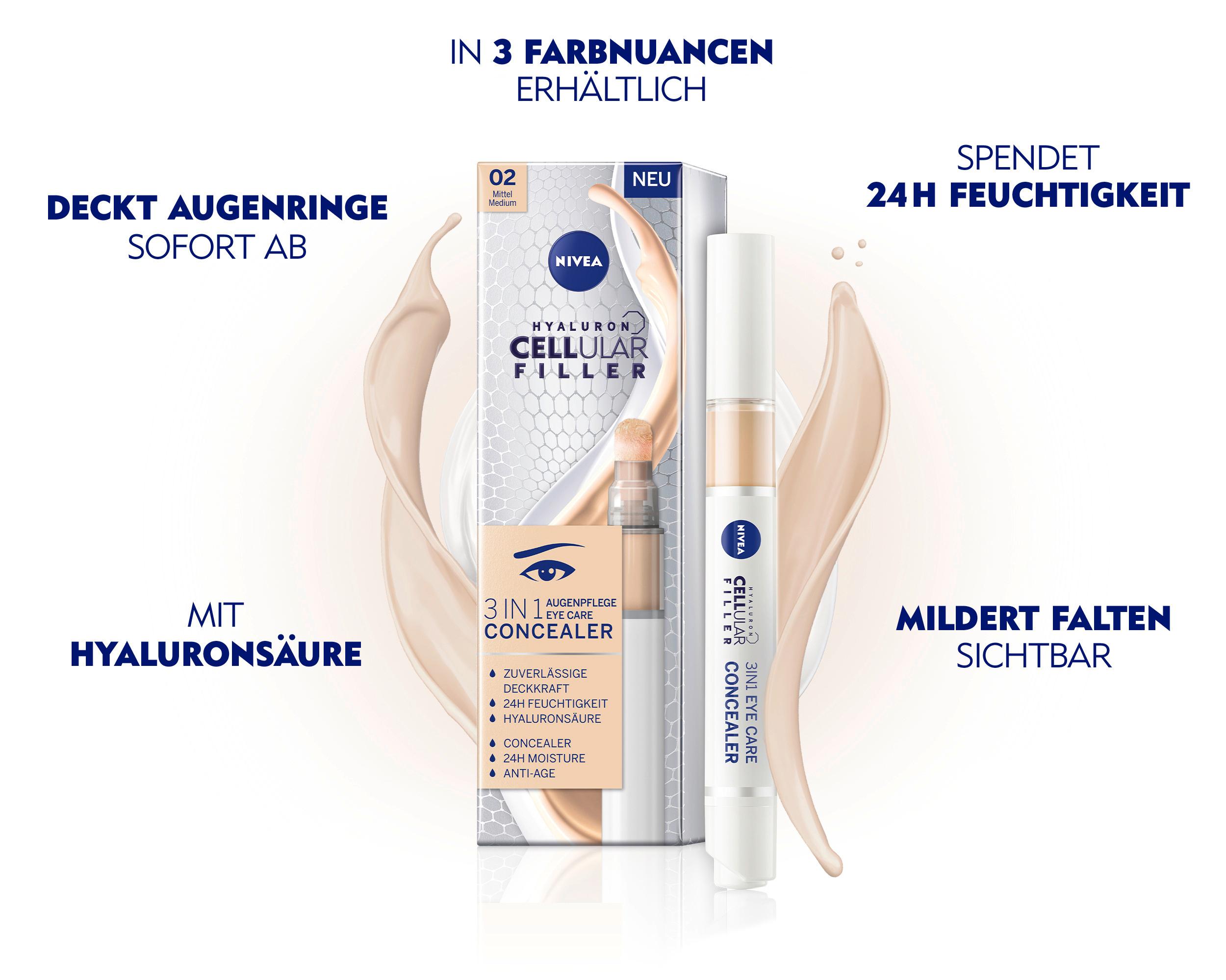 Produktbild NIVEA Cellular 3in1 Augenpflege Concealer 6 von 8