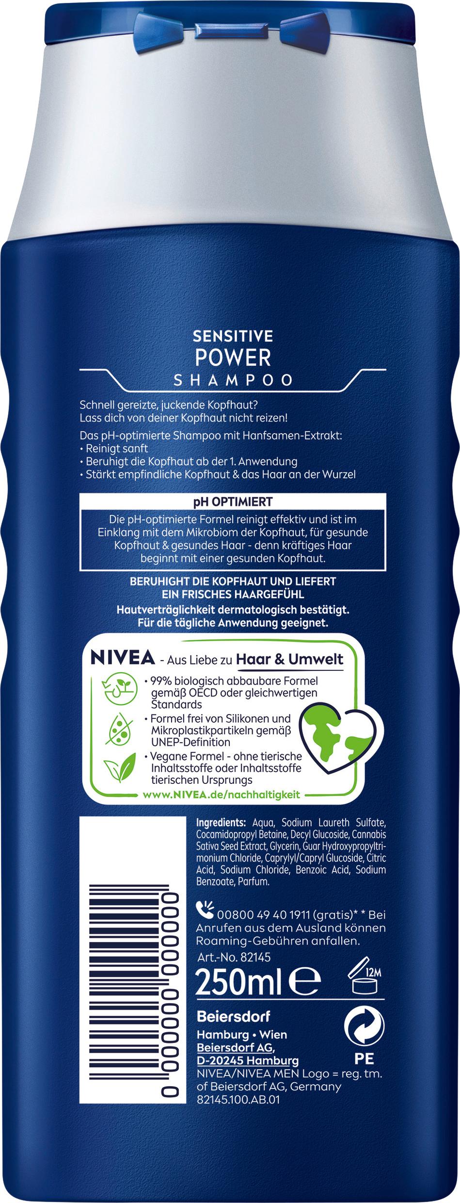 Produktbild NIVEA MEN Sensitive Power Shampoo 2 von 7