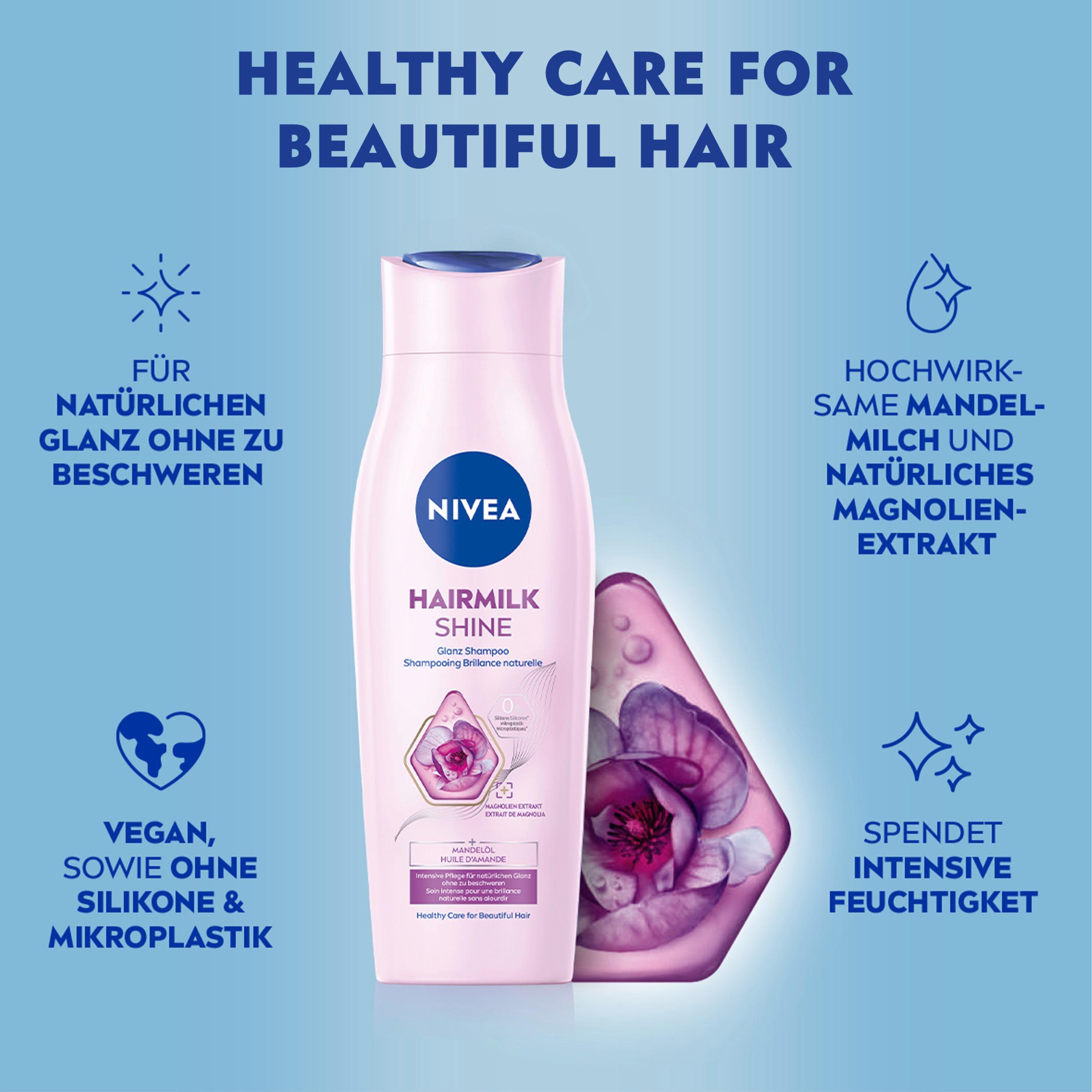 Produktbild NIVEA Haarmilch Natürlicher Glanz Shampoo mit Mandelmilch 3 von 5