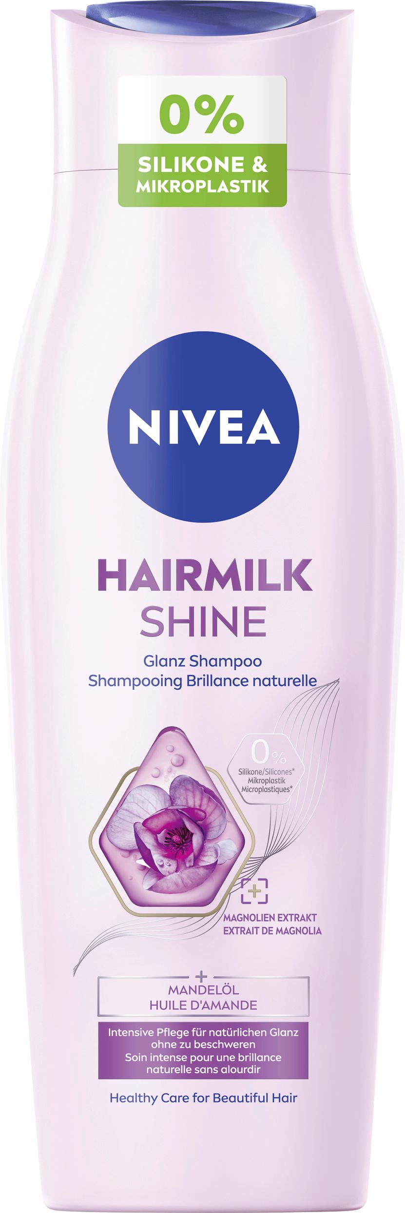 NIVEA Haarmilch Natürlicher Glanz Shampoo mit Mandelmilch