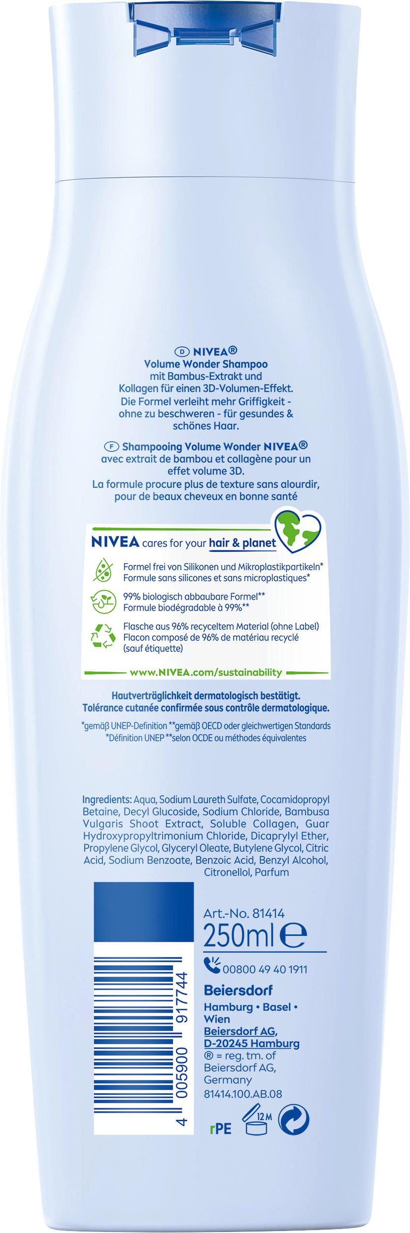 Produktbild NIVEA Volumen&Kraft Shampoo Glanz Serum feines plattes Haar 2 von 6