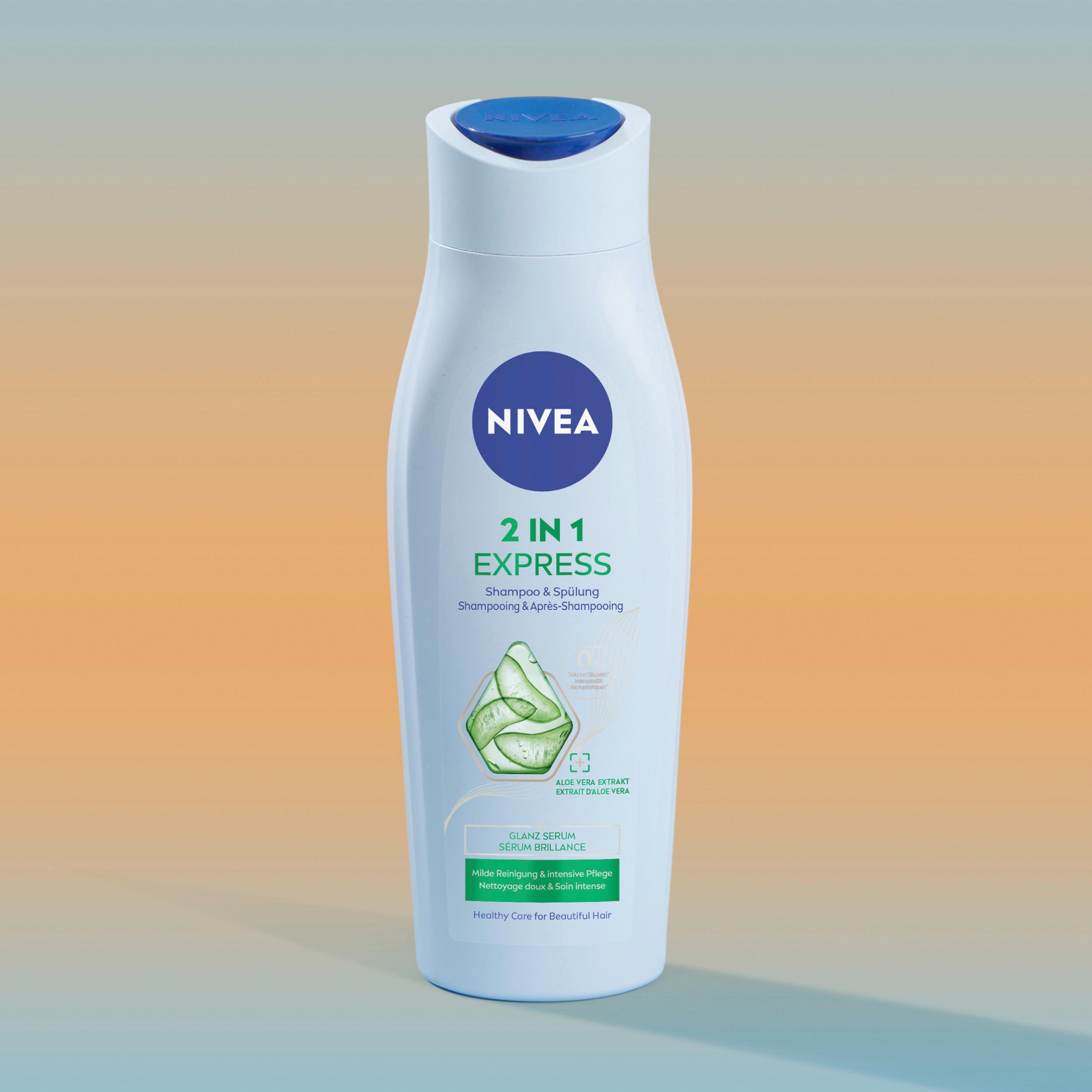 Produktbild NIVEA 2in1 Pflege Express Shampoo&Spülung Glanz Serum 3 von 5