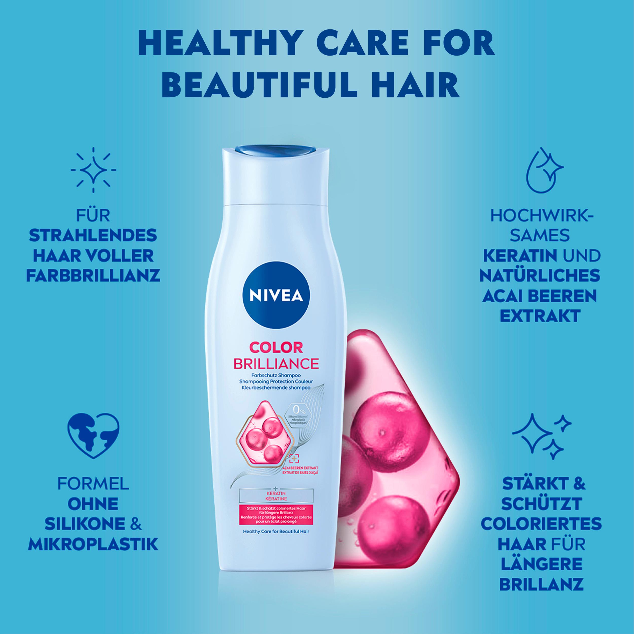 Produktbild NIVEA Color Schutz Shampoo Glanz Serum&Farb-Pflege Komplex 6 von 9