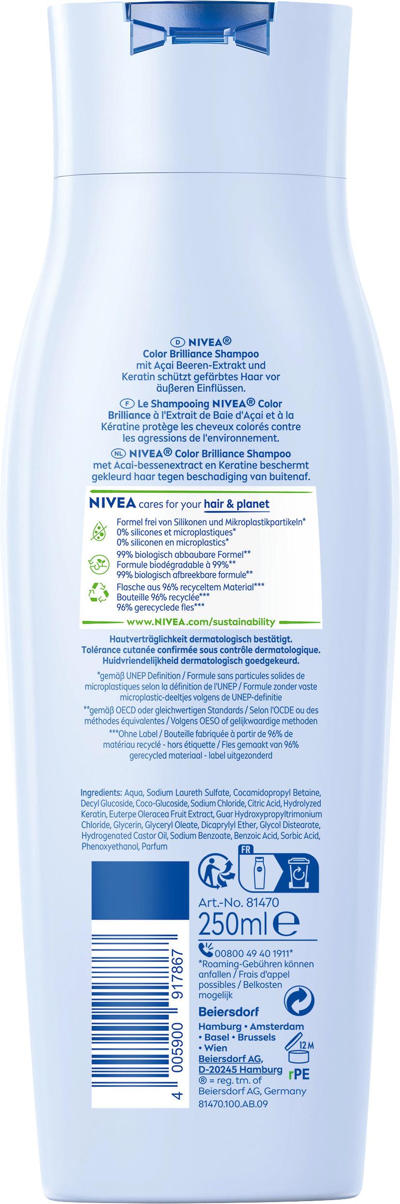 Produktbild NIVEA Color Schutz Shampoo Glanz Serum&Farb-Pflege Komplex 4 von 9