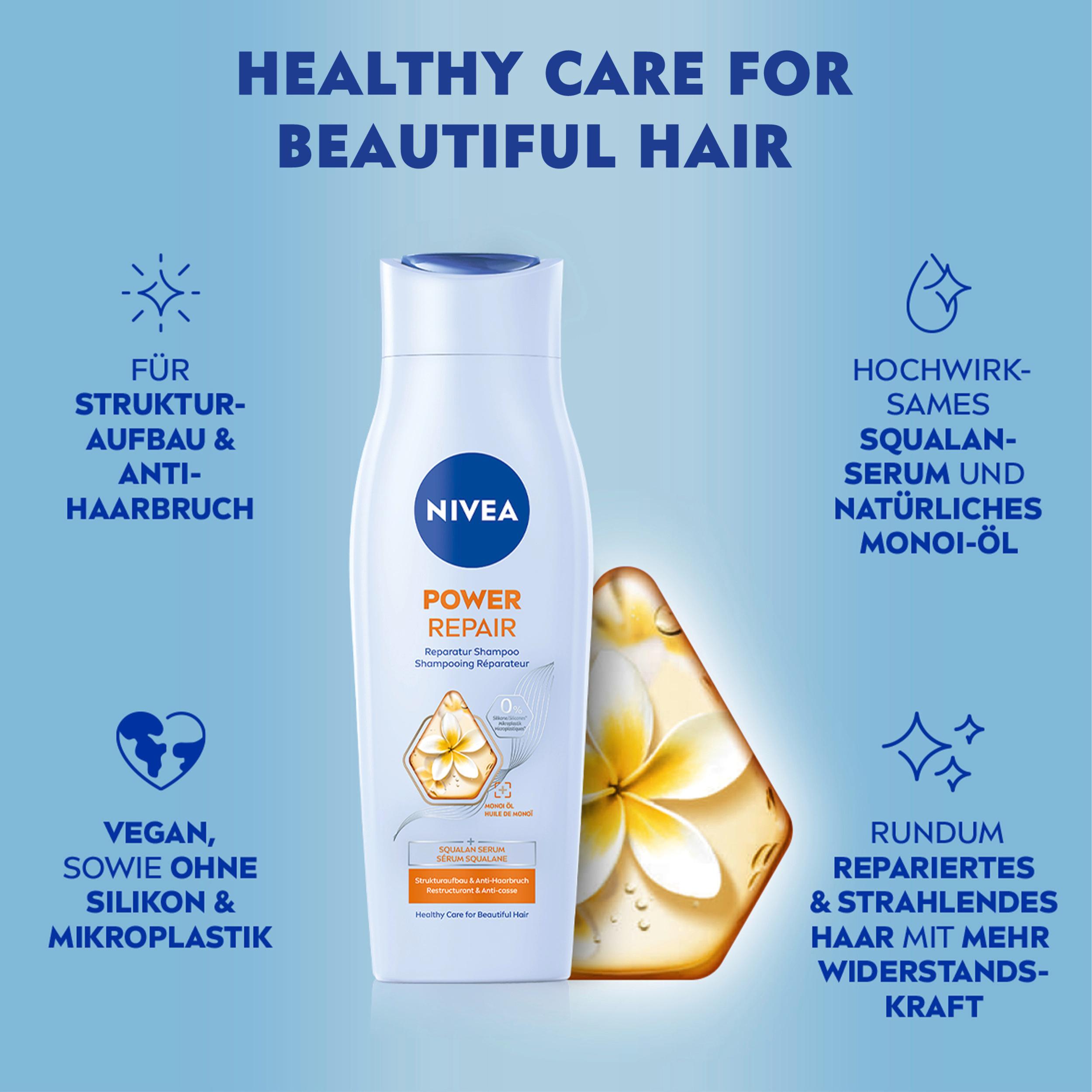 Produktbild NIVEA Reparatur&Gezielte Pflege Shampoo mit Glanz Serum 3 von 6