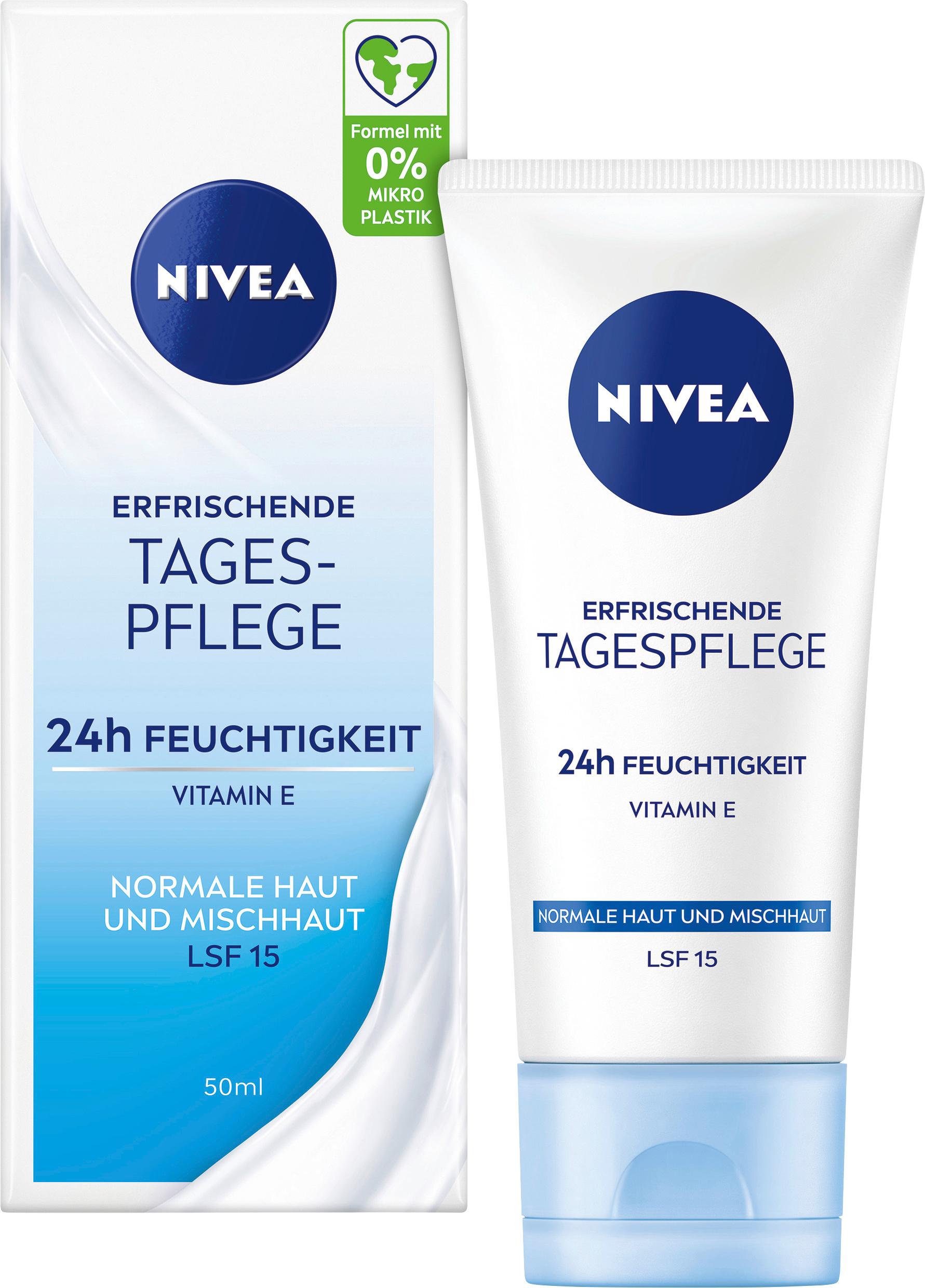 Produktbild NIVEA Erfrischende Tagespflege 24h Feuchtigkeit Normale Haut und Mischhaut LSF 15 Tube 3 von 9