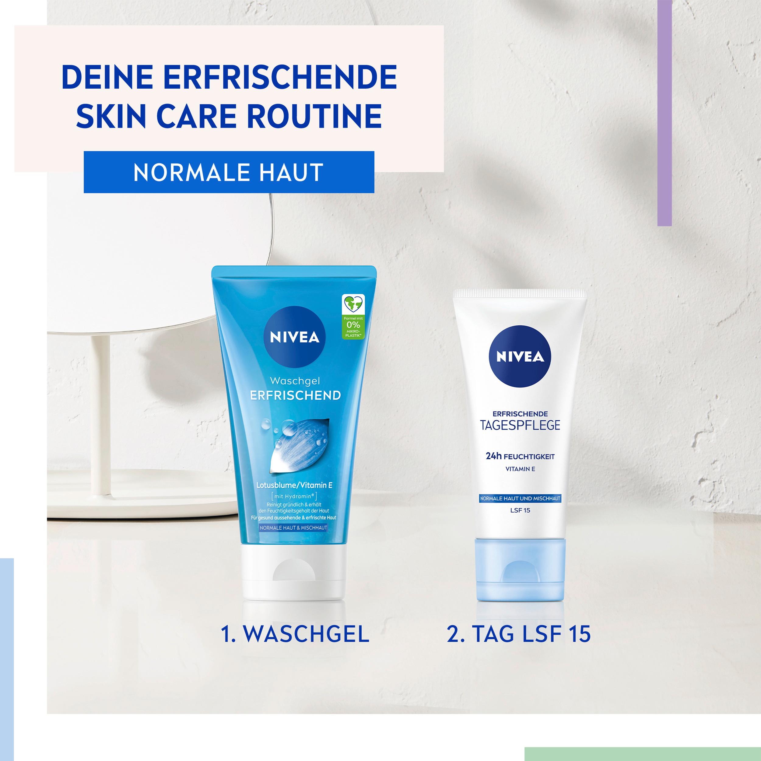 Produktbild NIVEA Erfrischende Tagespflege 24h Feuchtigkeit Normale Haut und Mischhaut LSF 15 Tube 7 von 9