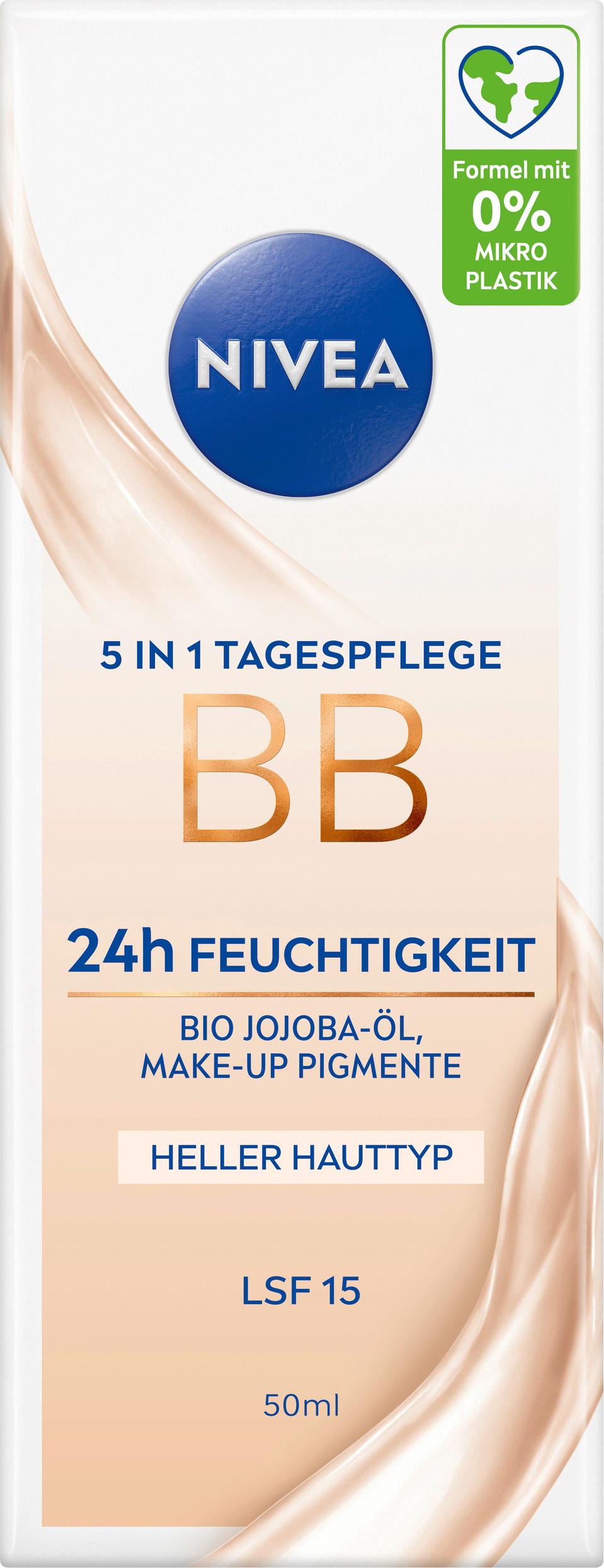 NIVEA 5in1 BB Tagespflege 24h Feuchtigkeit Heller Hauttyp LSF15