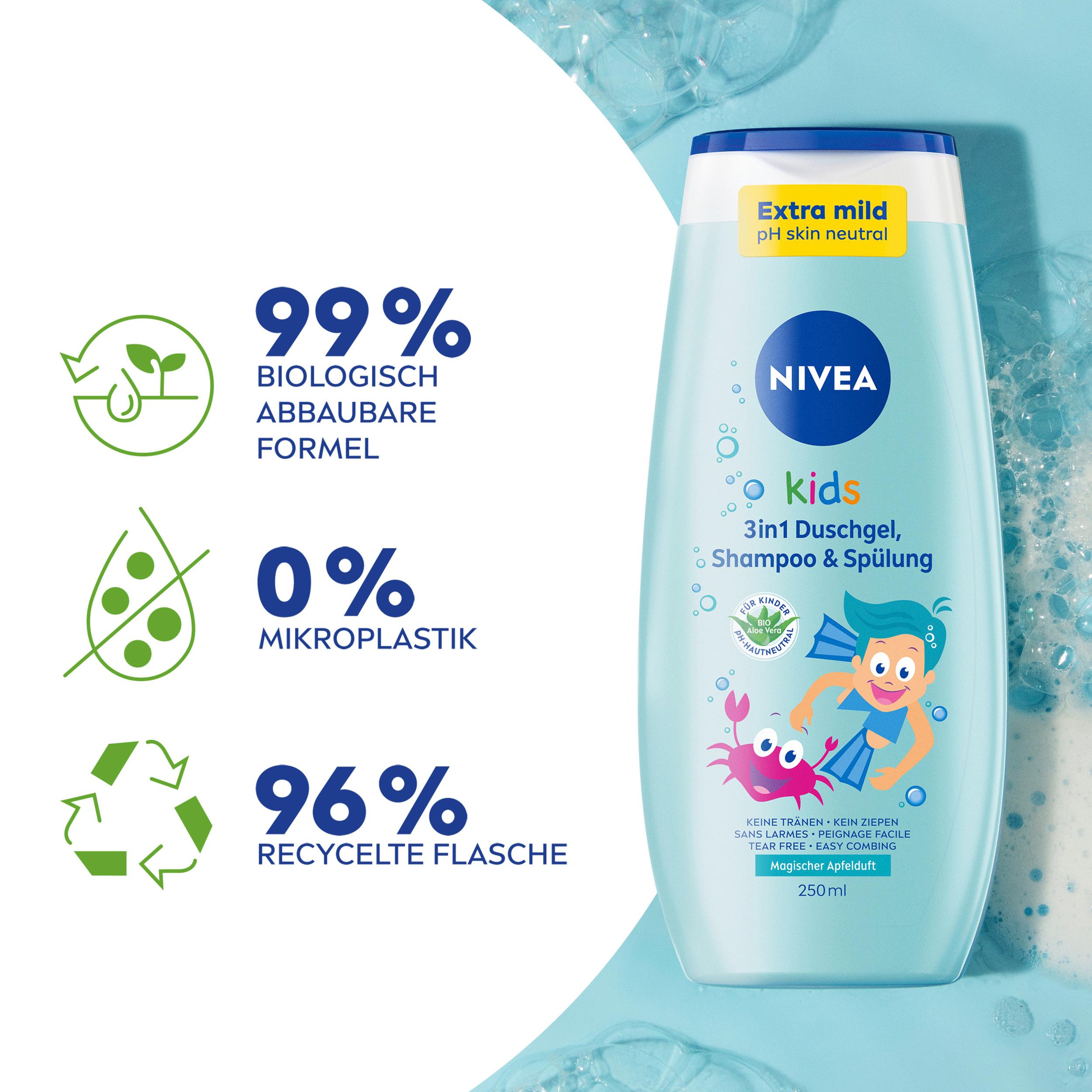 Produktbild NIVEA kids 3in1 Duschgel Shampoo&Spülung Magischer Apfelduft 6 von 6